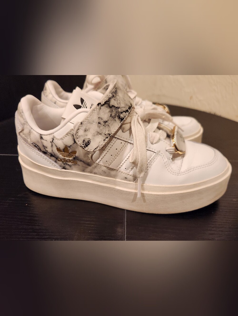 Like New! Women's Adidas Forum Bonega Platform sneakers in the rare 'Marbled'